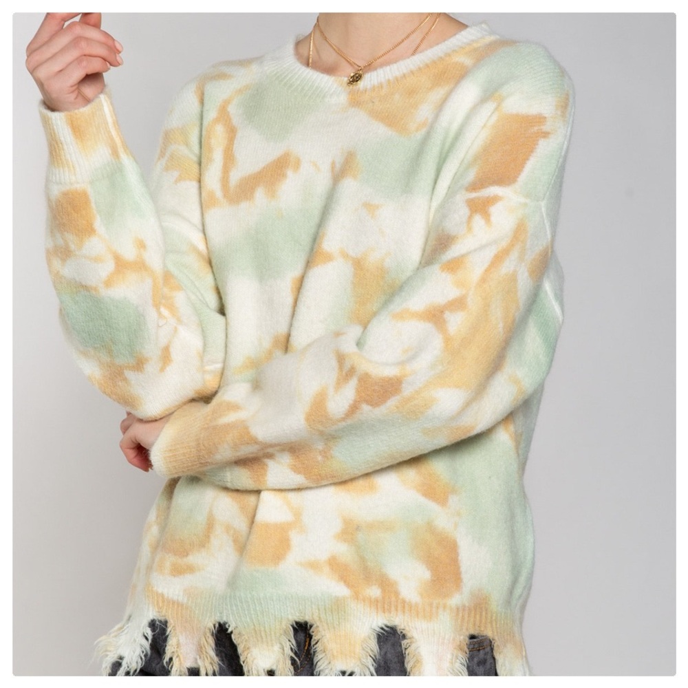 Time Flies Generation Hand Dip Distressed Sweater - Picture 5 of 11